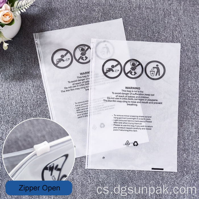 plastová taška na zip na oděvy na oděvy